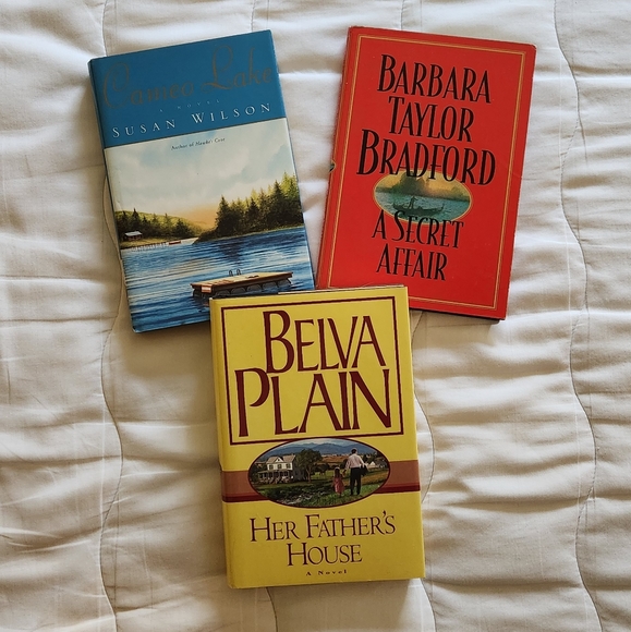 3 Romance Books Novels Barbara Taylor Bradford Belva Plain Susan Wilson - Picture 1 of 10